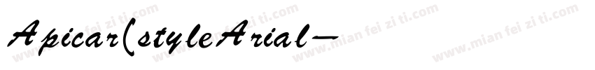 Apicar (style Arial字体转换
